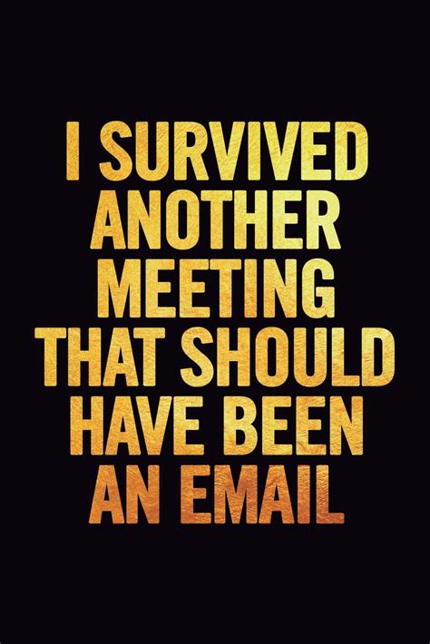I Survived Another Meeting that Should Have Been an Email: blank ruled journal 110 pages 6x9 Lined meetings notebook  gift